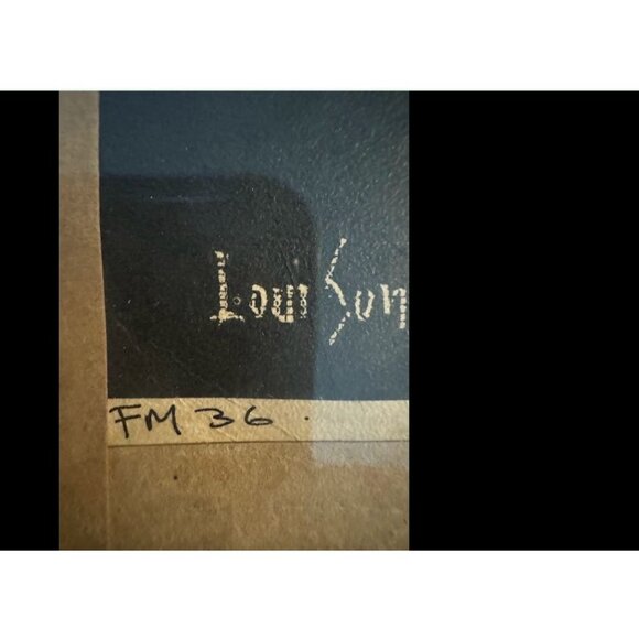 Lino Cut Coloured & Numbered Print Titled Louis Sun 1979 In Frame - Picture 10 of 12